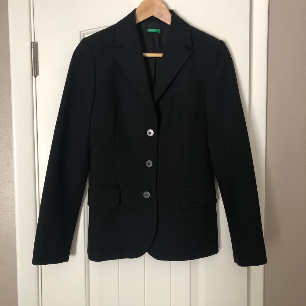 Black Blazer Made in Italy of Benetton